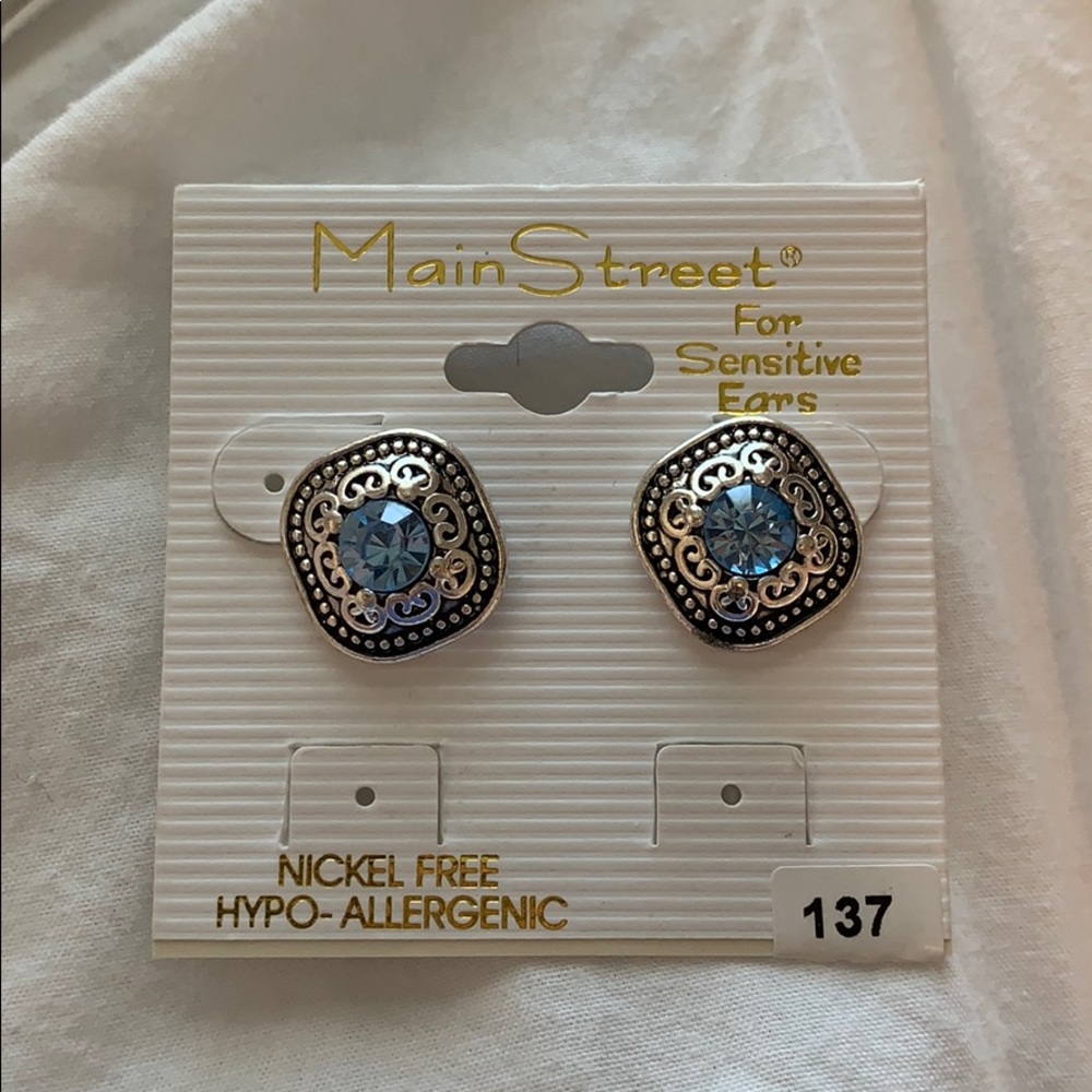 Silver/Blue Earrings
